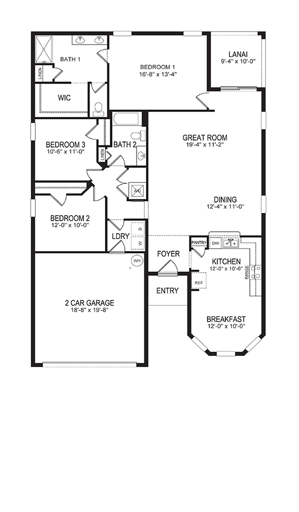 Eastham Floor-plan - Brightwater Homes for Sale in Fort Myers FL