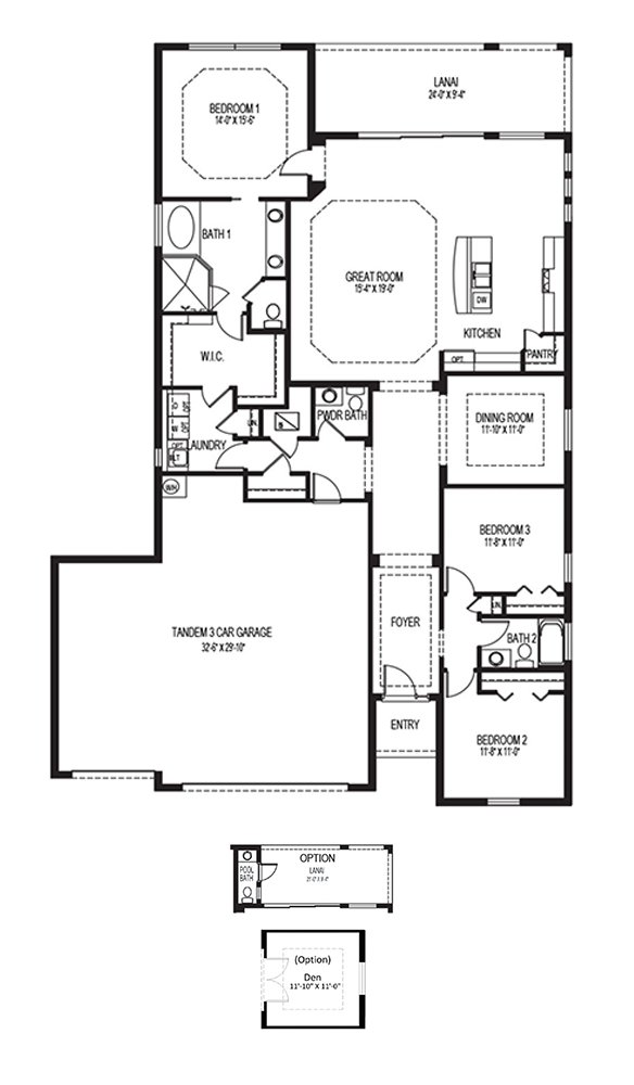 Shelby Floor-plan - Brightwater Homes for Sale in Fort Myers FL