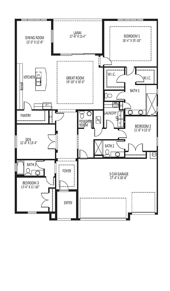 Wheaton Floor-plan - Brightwater Homes for Sale in Fort Myers FL