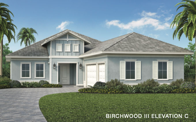 Caymas Naples Azure Series Birchwood III Home Design Elevation C