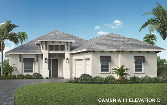 Caymas Naples Azure Series Cambria III Home Design Elevation D