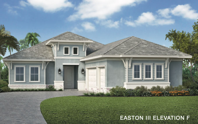 Caymas Naples Azure Series Easton III Home Design Elevation F