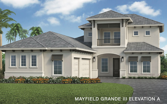 Caymas Naples Azure Series Mayfield Grande III Home Design Elevation A