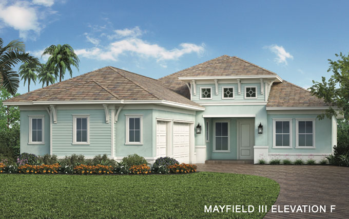 Caymas Naples Azure Series Mayfield III Home Design Elevation F