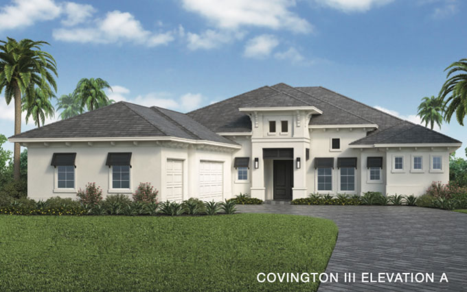 Caymas Naples Indigo Series Covington III Home Design Elevation A