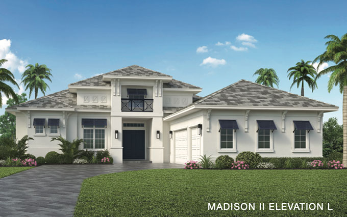 Caymas Naples Indigo Series Madison II Home Design Elevation L