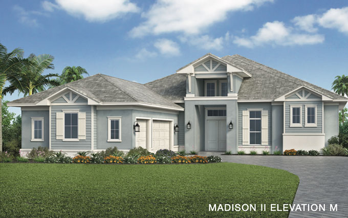 Caymas Naples Indigo Series Madison II Home Design Elevation M