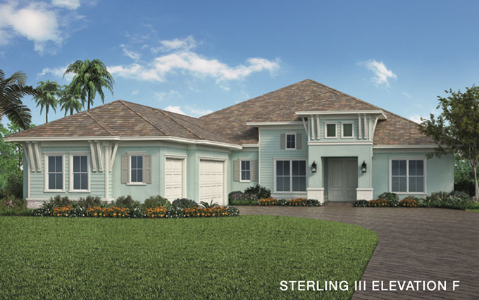 Caymas Naples Indigo Series Sterling III Home Design Elevation F