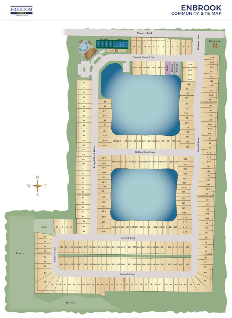 Enbrook Community Map Master Site Plan in Naples FL