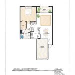 Ginger Floor Plan 1 Bedroom/1 Bathroom 910 A/C Square Feet