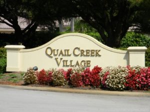 Quail Creek Village entry sign