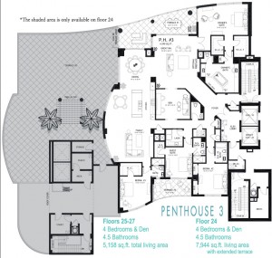 Seaglass Floor Plans (Penthouse 3/ Floor 24-27)