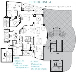 Seaglass Floor Plans (Penthouse Four/Floors 24 -27)
