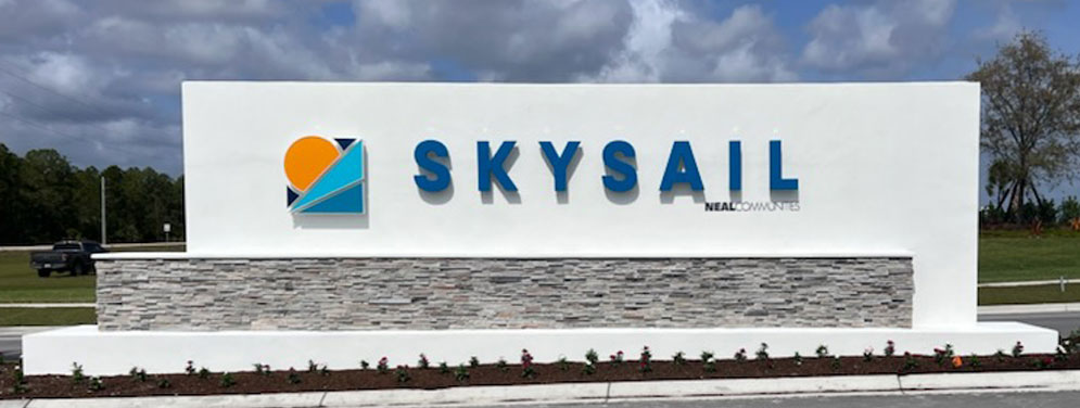 SkySail Community Entry Sign in Naples FL