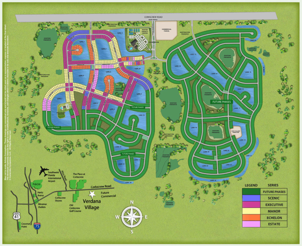 Verdana Village Community Site Map