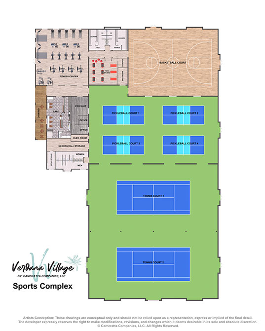 Verdana Village Sports Courts Courts and Fitness Center Rendering