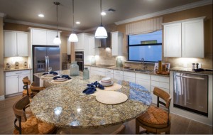 Distinctive kitchen are among home designs in Waters Edge